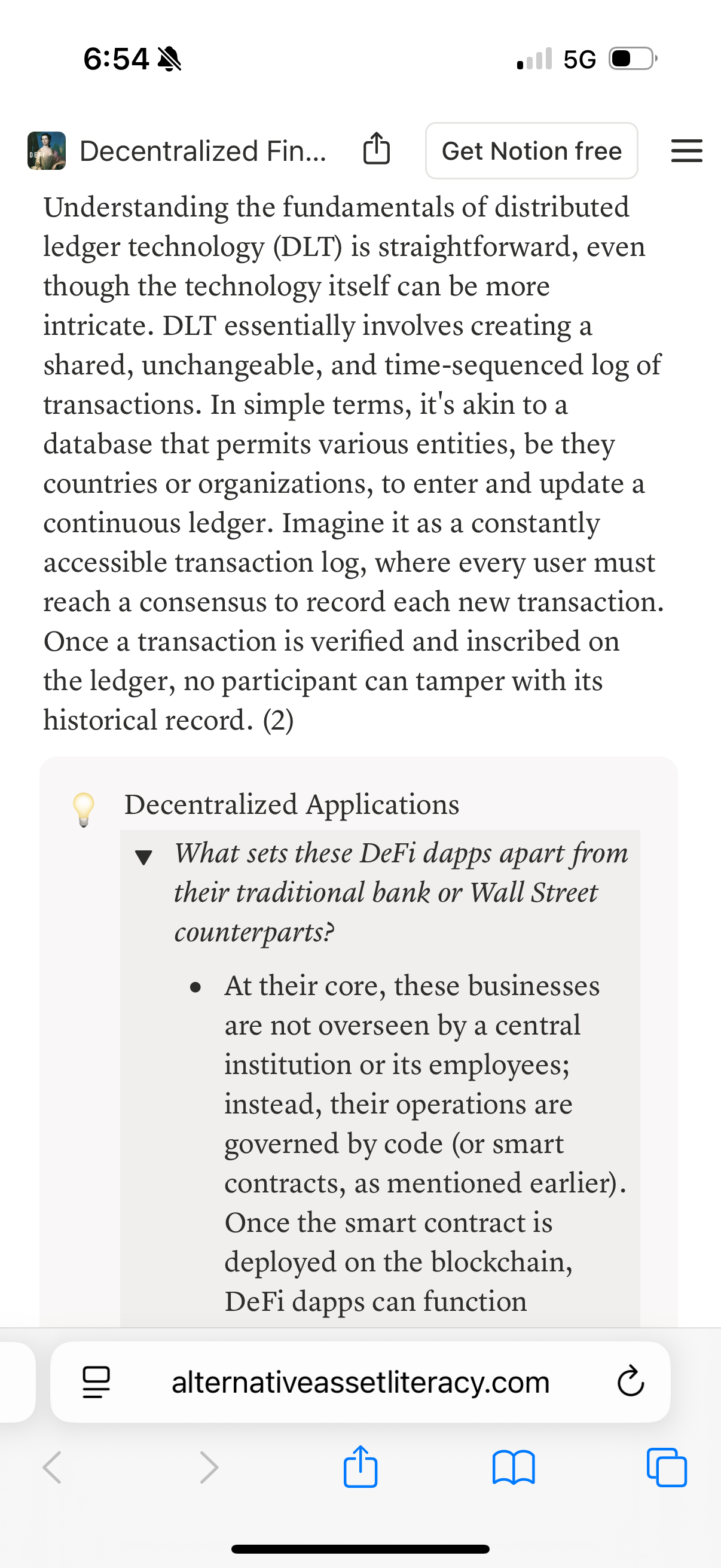 Decentralized Finance