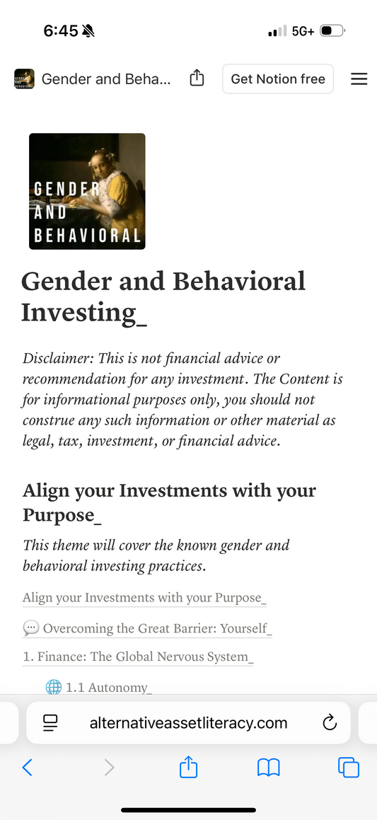 Behavioral Economics and Gender Lens