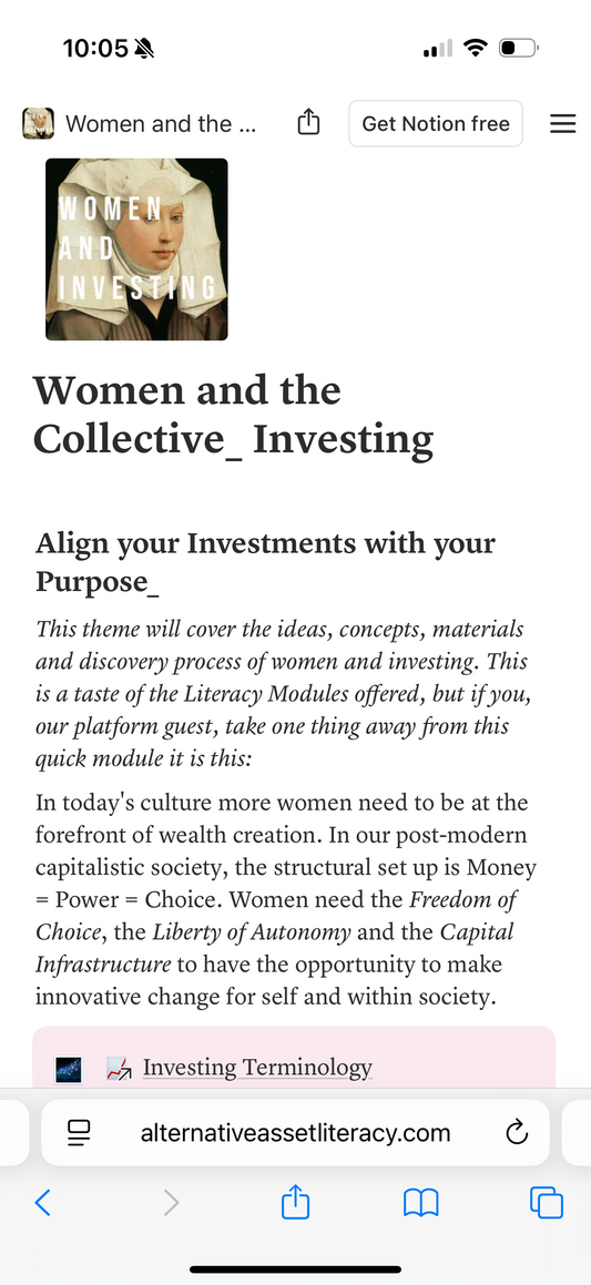 Women and Investing Educational Module