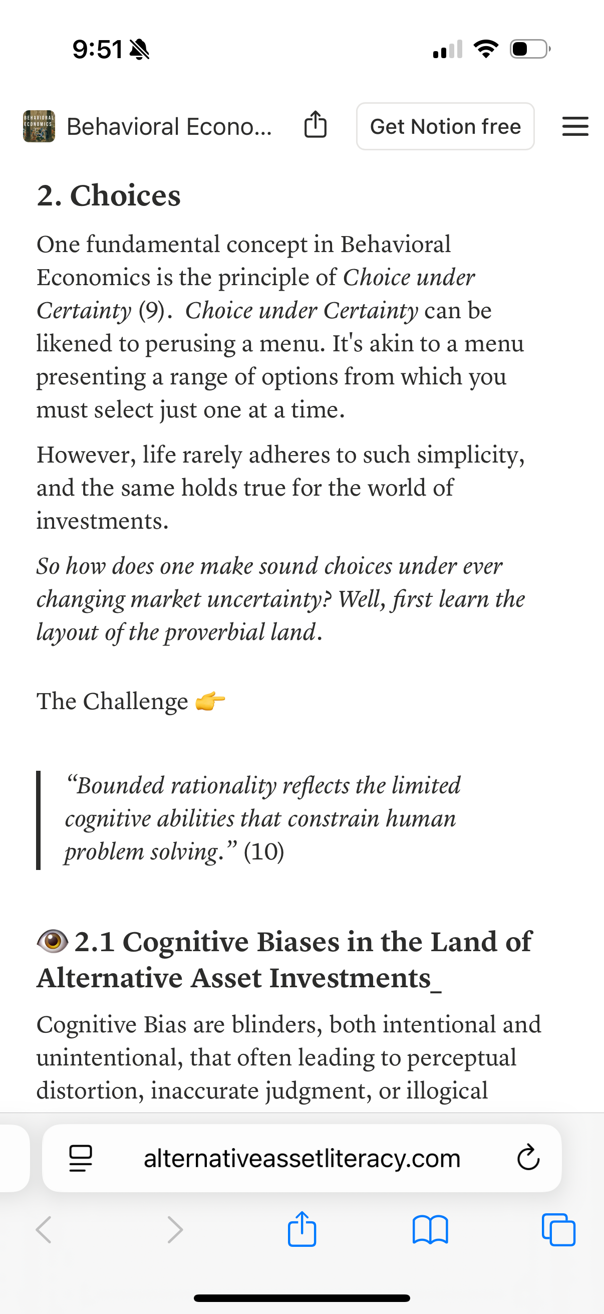 Behavioral Economics Education Module