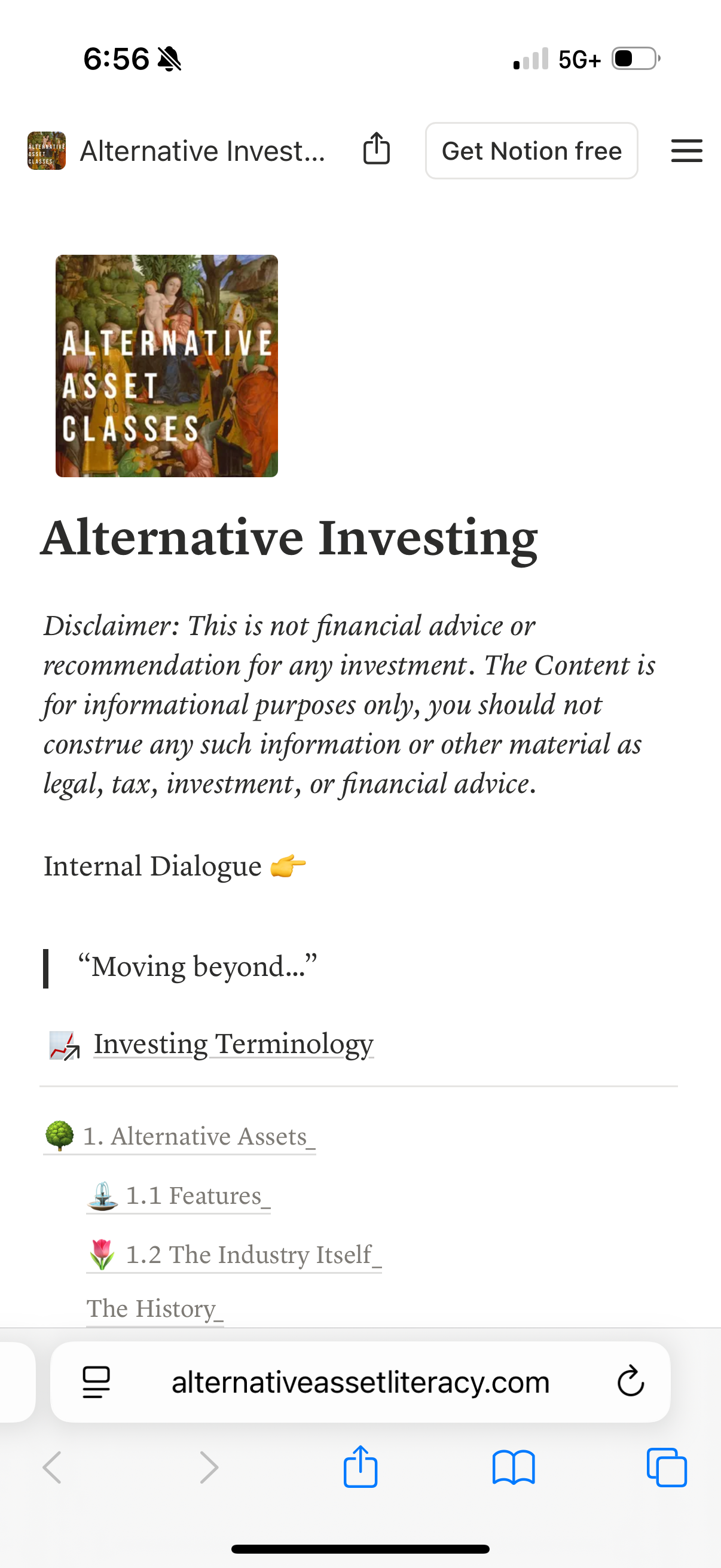 Alternative Investing Education Module