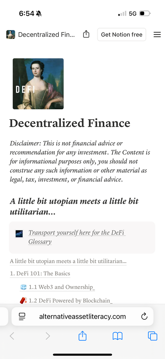 Decentralized Finance
